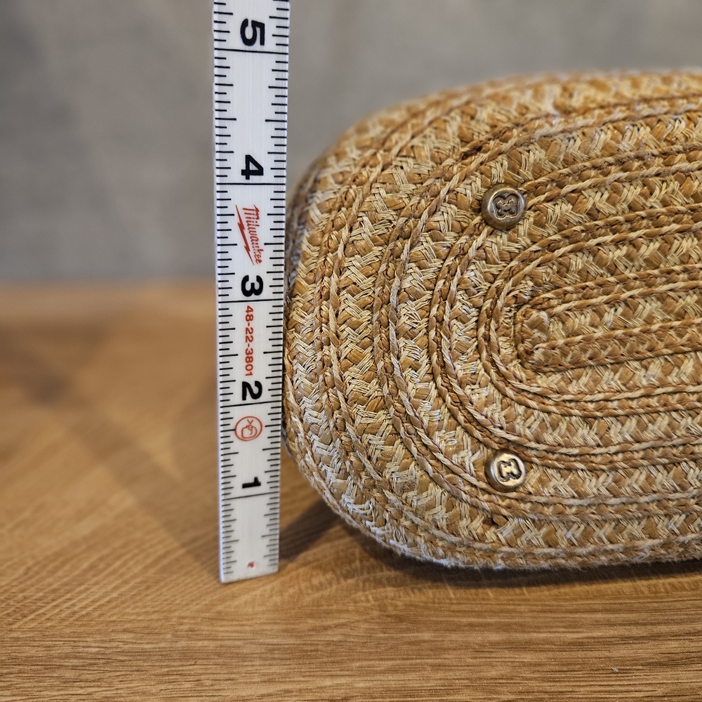 Eric Javits New York Powchky Woven Straw Tan Shoulder Bag - Picture 15 of 15